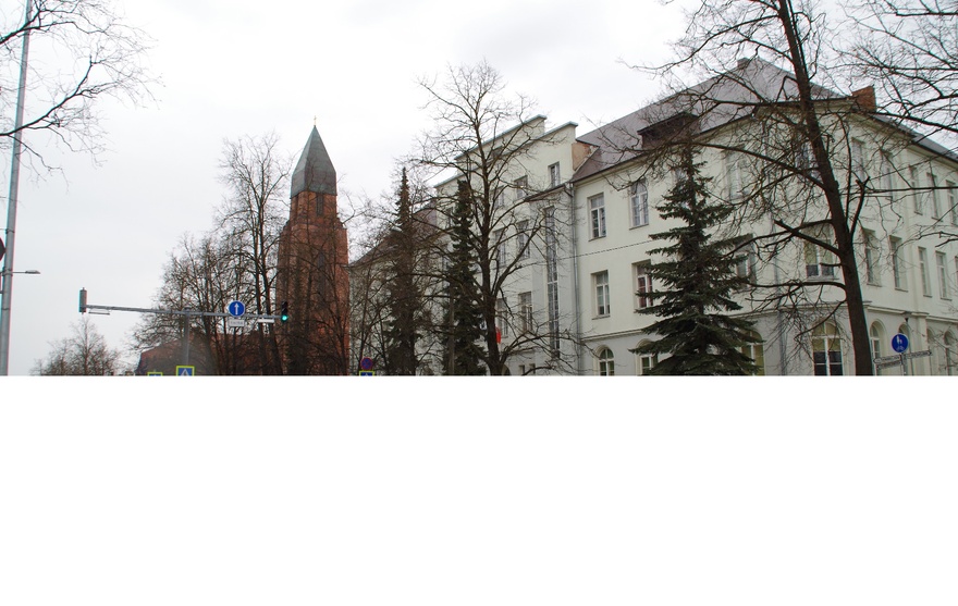 Pauluse kirik ja reaalkool, üldvaade. Arhitektid Eliel Saarinen ja Otto Hoffmann rephoto