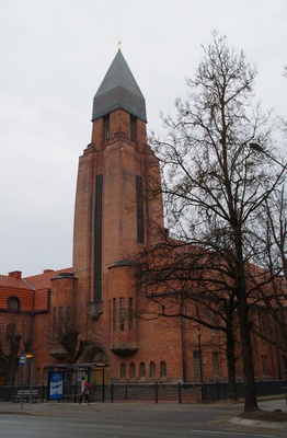 Fotopostkaart: Tartu Pauluse kirik. Arh. Arnold Matteuse kogust rephoto