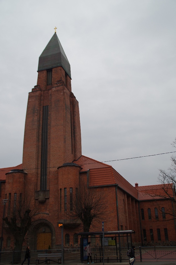Tartu Pauluse kirik, vaade. Arhitekt Eliel Saarinen rephoto