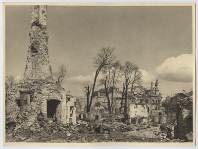 Tallinn, sõjapurustusi Sakala tänava ümbruses.  duplicate photo