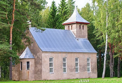 Peetrimõisa saksa luterlik kirik, vaade kirdest. Arhitekt Ernst Kühnert rephoto
