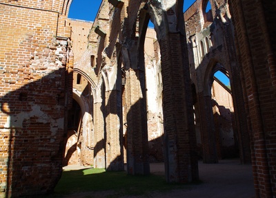 Ruins of Tartu Toomkirik, view of the midst of the robbery, repro rephoto