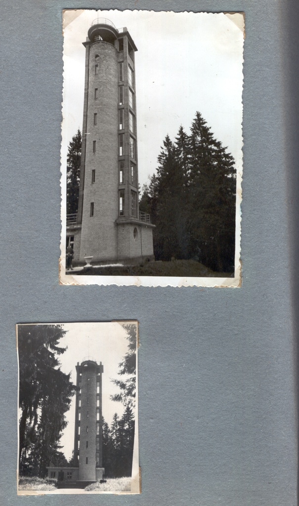 Fotoalbum. Navi küla kultuurielu. Suure Munamäe  vaatetorni silikaadist uusehitus 1939.a.