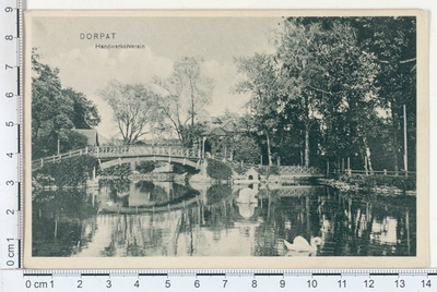 Dorpat, the garden of German handicrafts company, luggage on tiger  duplicate photo