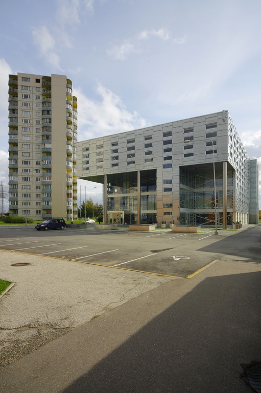Õismäe Holiday Centre, view of the building. Architects Muru & Family: Urmas Muru, Peeter Family, Katrin Kaevats, Janek Maat