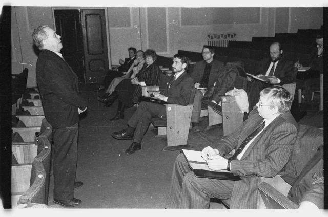 Kultuuritegelaste visiit Rakveresse; koosolek Rakvere Teatri saalis