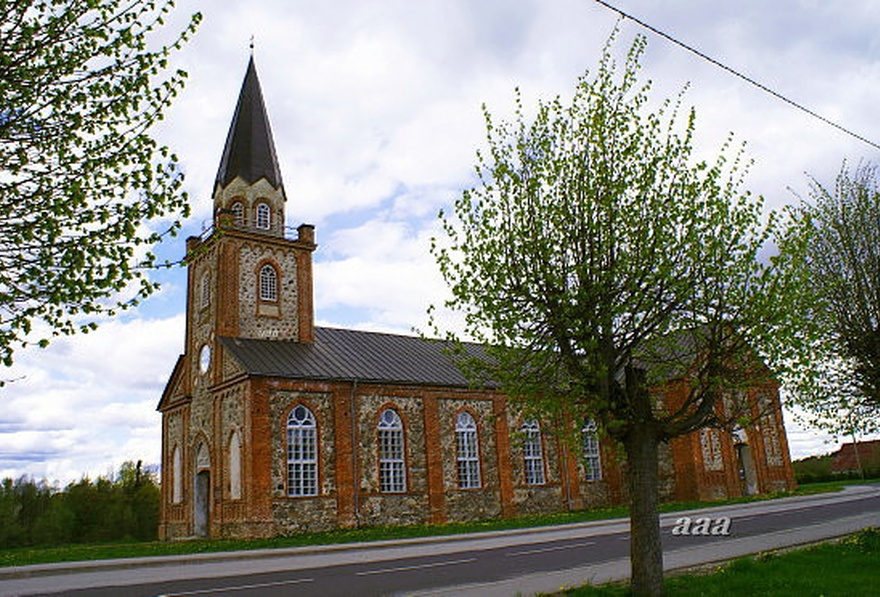 Tori kirik, vaade edelast. Ehitusmeister Passlack, arh Sievers rephoto