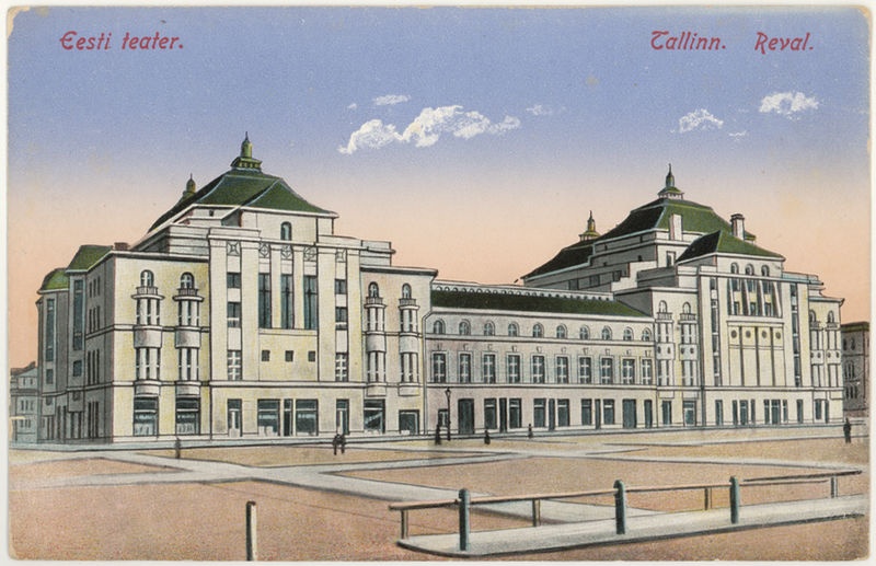 Postcard Tallinn Estonia Theatre