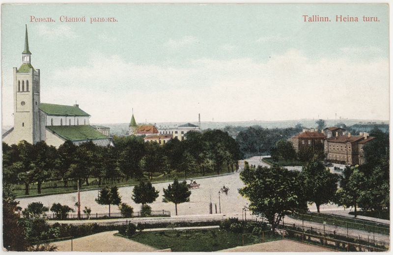 Postcard Tallinn Heina turg