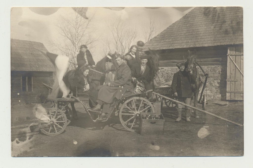 Group photo at the farmhouse