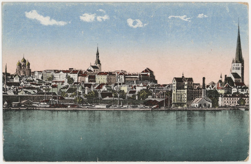 Postcard from Tallinn view from the sea