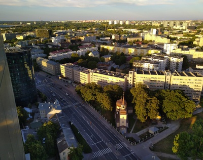 View hotel "Olympiast" towards Kaasan church and Keldrimäe rephoto