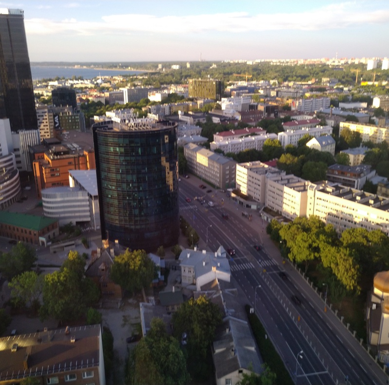 View hotel "Olympiast" towards Liivalaia and Tartu mnt rephoto