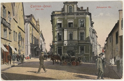 Postcard Tallinn Pikk Street  duplicate photo