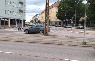 Traffic at the crossing of Hameentien and Sturenkadu rephoto