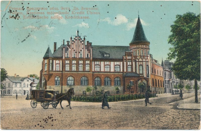Postcard. Tallinn. Credit union of Estonian Land Manors. 1912.