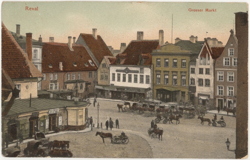 Postcard Tallinn Raekoja plats