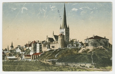 Tallinn : view of the Rannavärava Mountain and Stolting Tower  duplicate photo