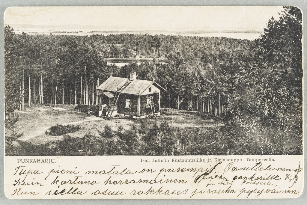 Punaussila Punkaharjun from the roof steel of the Valtion Hotel in 1888 or 1893