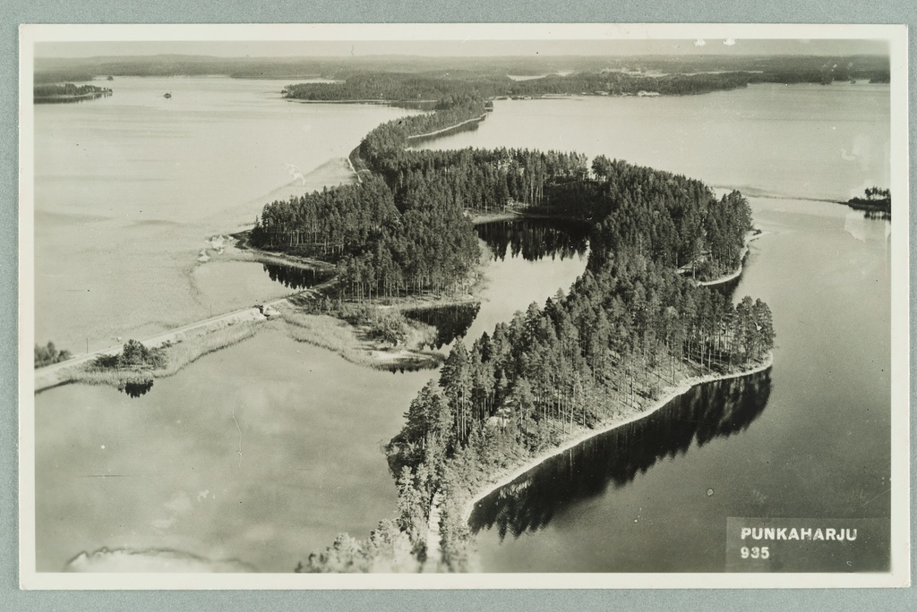 Air image with Punkaharju towards Punkahalme