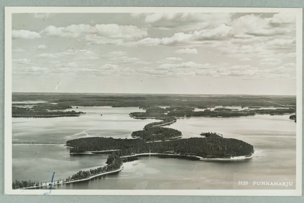 Air image with Punkaharju towards Punkahalme