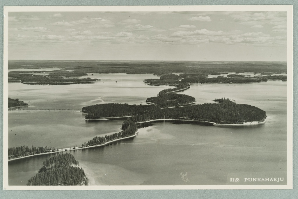 Air image with Punkaharju towards Punkahalme