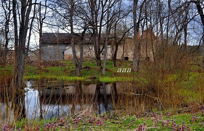 Ruins of the vine factory in the manor rephoto