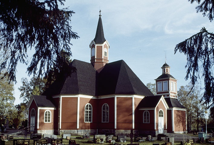 Oulaisten kirkko; rakennuskuva, ulkokuva