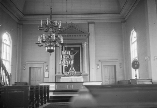 Inner picture of the church of Ylivieska, pictured on the altar