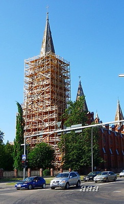 Tartu Peetri kirik Narva mnt ääres. Ca 1930-1940. rephoto