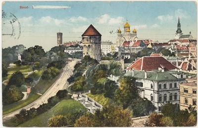 Postcard to Tallinn View Toompea  duplicate photo