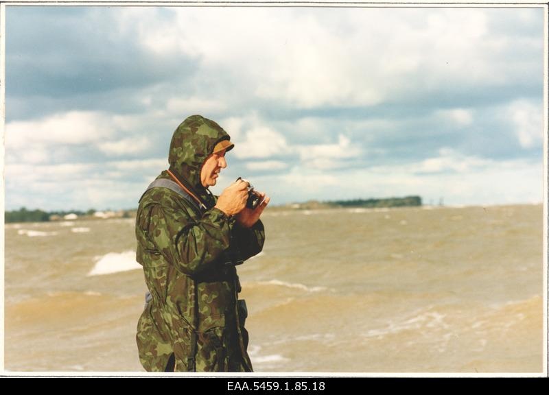 Fred Jüssi on the beach of Rannaküla