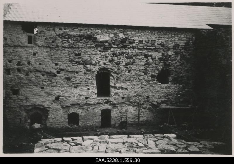 View from the inner yard of the Padise monastery to the northern sand