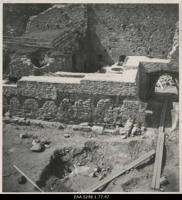 View of Padise monastery indoor courtyard