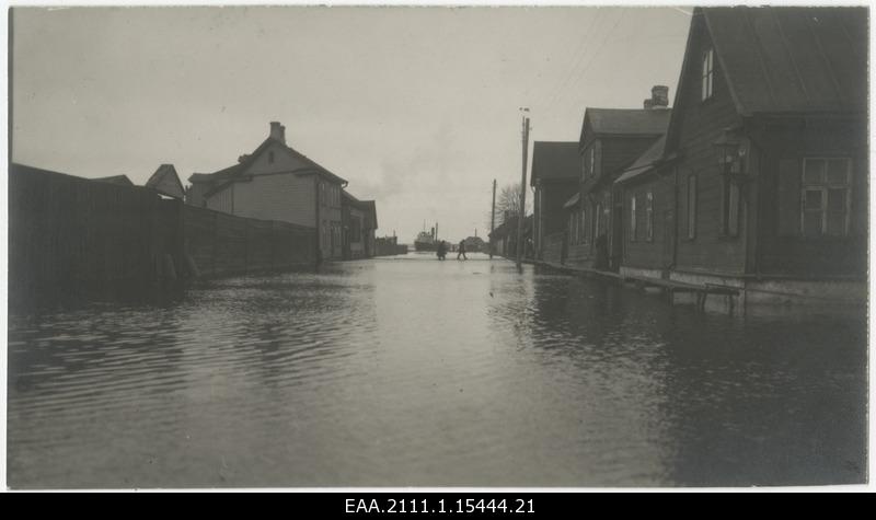 Big water in Tartu, on 23 April 1924 on Wood Street