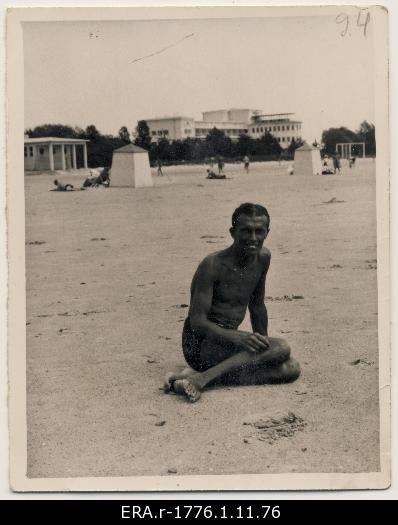 Raimond Valgre on the beach of Pärnu