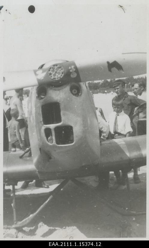 Crashed plane on the beach of Pärnu