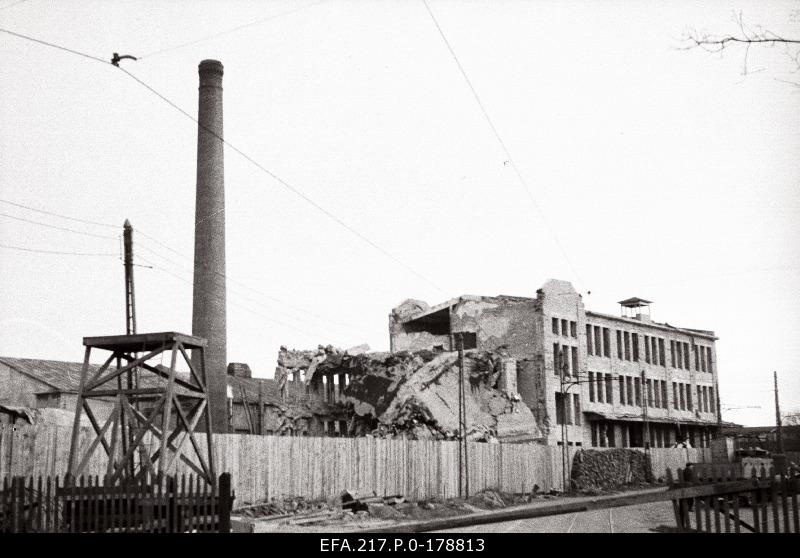 In ruins Tallinn tram shop.