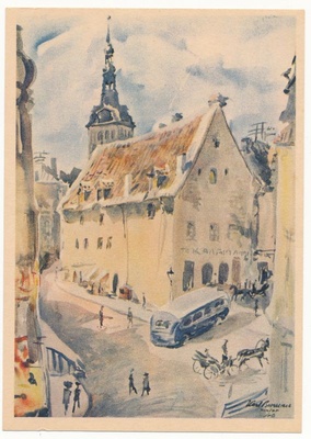 Postcard. K. Burman jun. Tallinn - Vanaturukael.  duplicate photo