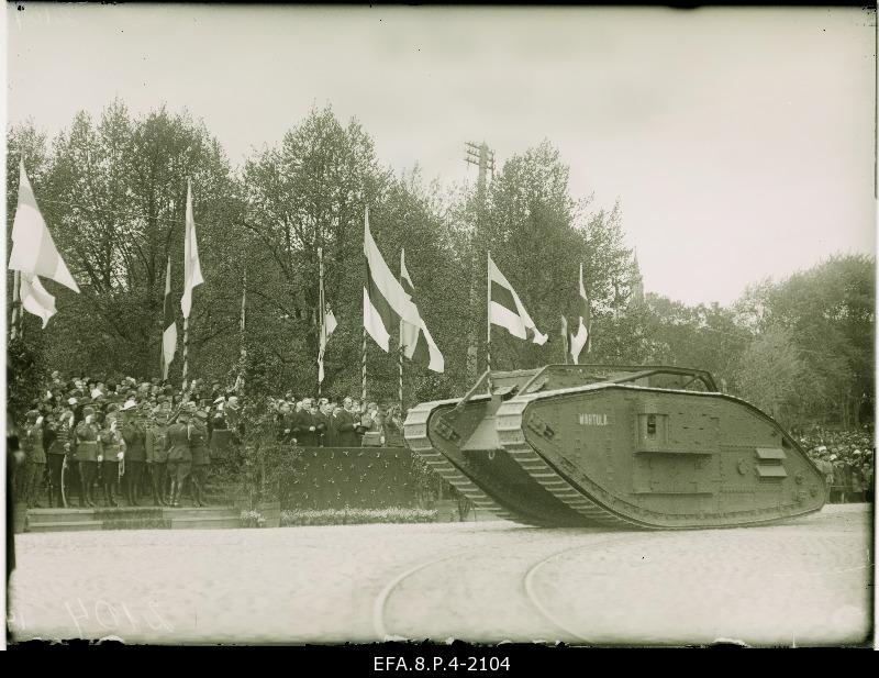 Tank Vahtula Finland President Relander visited on a parade organised at the Freedom Square.