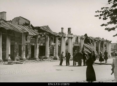 View of the ruins of the Shopping House.  duplicate photo