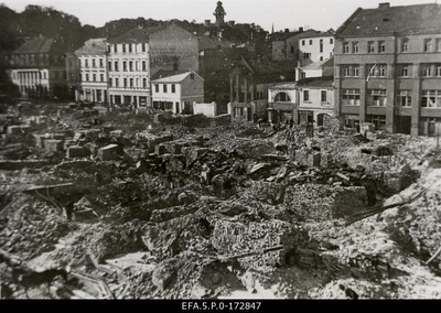 View of the ruins of the Shopping House.  duplicate photo