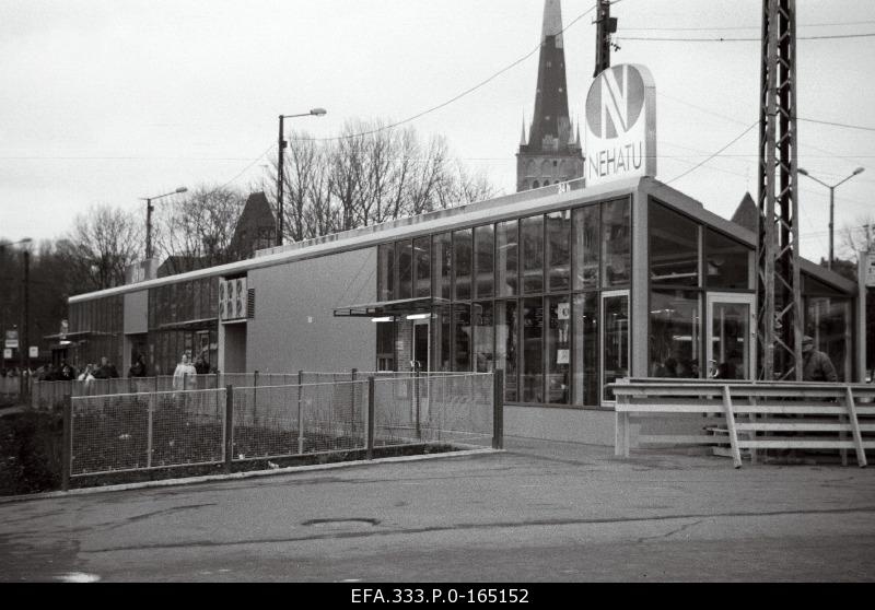 Salespavilions at the Baltic Station.