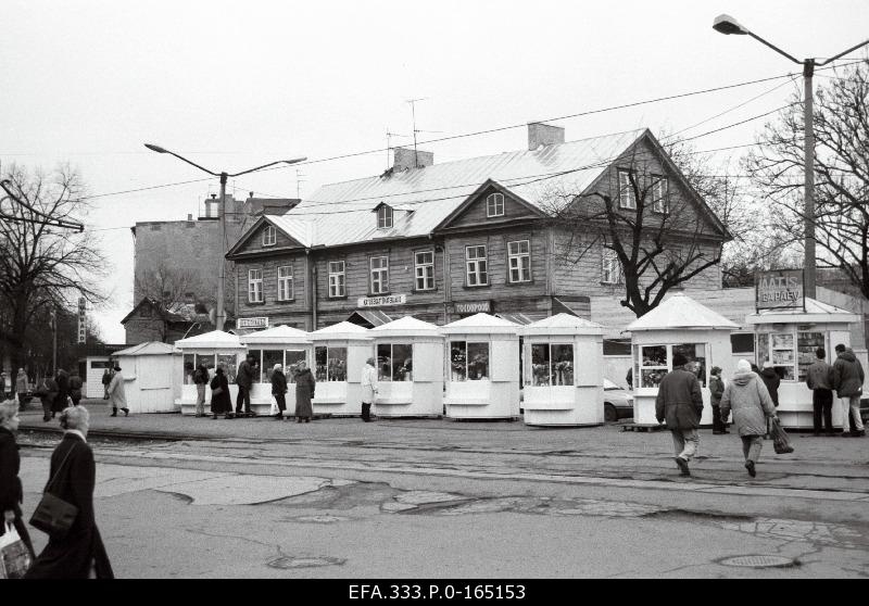 Salespavilions at the Baltic Station.