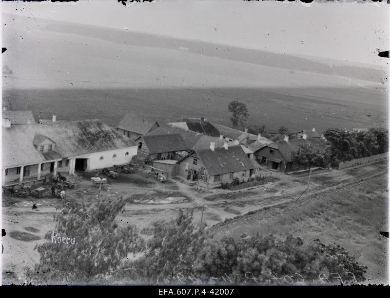 View of the Dog horse station from the church tower.