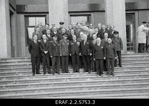 The management of the Estonian Laskurkorpus on the 25th anniversary of the scientific conference on the stage of the Cultural Plateee named J. Tomb, the names partly. Group picture.