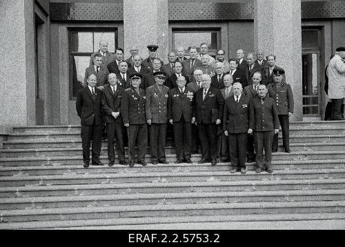 The management of the Estonian Laskurkorpus on the 25th anniversary of the scientific conference on the stage of the Cultural Plateee named J. Tomb, the names partly. Group picture.