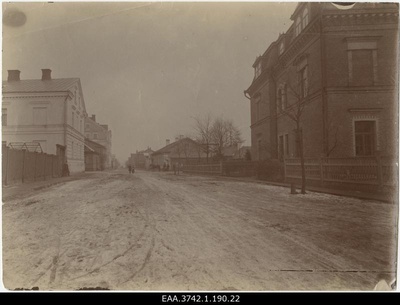 Street in Tartu. Head of eye clinic prof Eduard Raehlmann's residence  similar photo