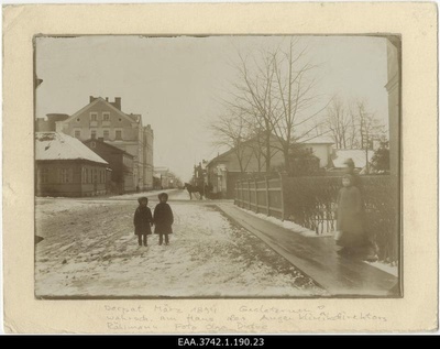 Street in Tartu. Head of eye clinic prof Eduard Raehlmann's residence  similar photo