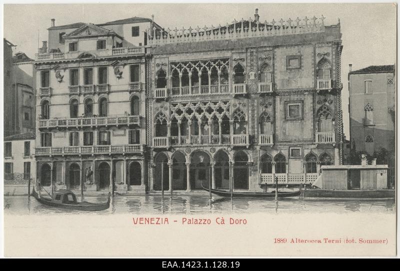 View Ca d'Oro Palace in Venice, photo postcard